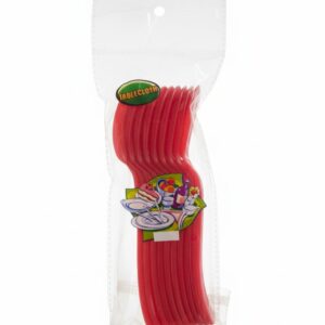 Red Plastic Spoons (10pcs)
