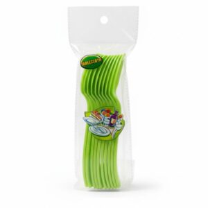 Green Plastic Spoons (10pcs)