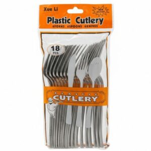 Metallic Plastic Forks (18pcs)