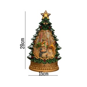 Tree Shape Plus Nativity Set with Carols Light