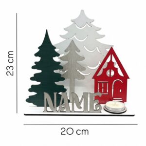 Wooden Stand With Candle