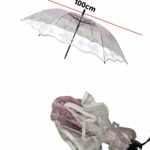 transparent umbrella with a floral