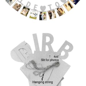 “Bride to be” silver Glittler Photo Banner