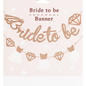 “Bride to be" glitter diamond and wedding dress Banner
