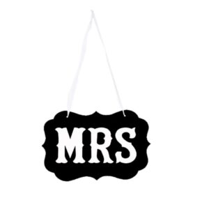 “Mrs” black and white banner