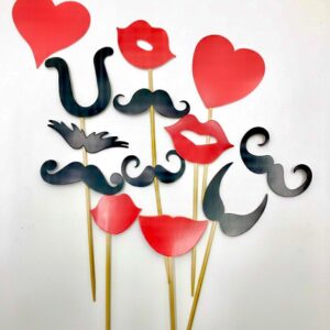 Photo Props Moustache /lips Set