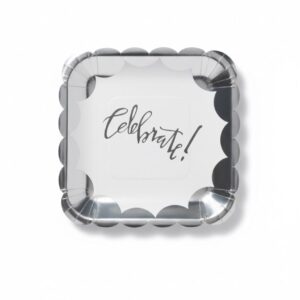 “ Celebrate “ silver cartoon plate 6pcs (23cm)