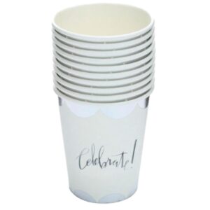 “Celebrate “ Silver Paper cups (6pcs)