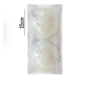Christmas Balls Set Of 2 Pieces Size 15cm