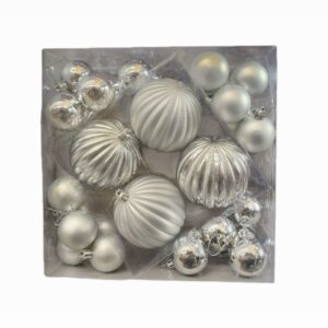 Christmas Balls Set Of 4 Pieces Size 8cm & 24 Pieces size 4cm