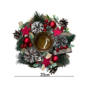 Christmas Candle Holder Wreath