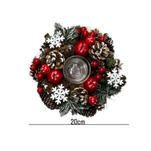 Christmas Candle Holder Wreath