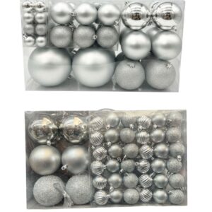 Christmas Balls Set Of 2 Size 16cm & 12Pieces Size 8cm 12Pieces Size 6cm 36Pieces Size 4cm 32Pieces Size 2cm