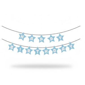 Blue Star Happy Birthday Banner