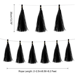 Black Tissue Paper Tassel