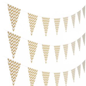 Yellow Zigzag Party Flags Banner