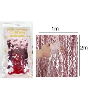 Wavy Rose Gold Foil Curtain