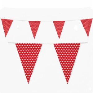 Dotted Red Flags Banner