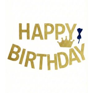 Gold Happy Birthday Banner