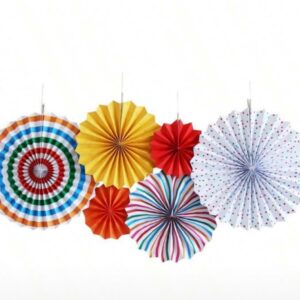 Tissue Paper Hanging Fans Decoration