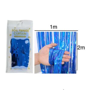 Metalic Blue Foil Curtain