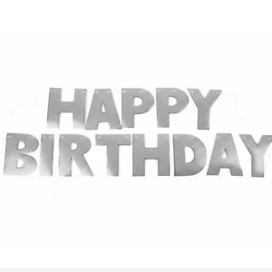 Glitter Silver HBD Banner