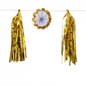 Gold Fan Tassels Hang Flags
