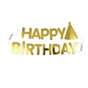 Metalic Gold HBD Banner