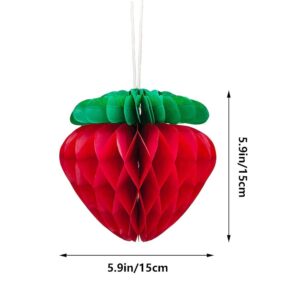 Strawberry 3D Honeycomb Centerpiece 1pc