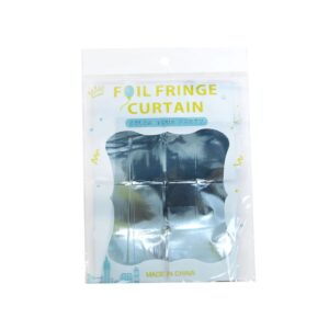 Turquoise Square Foil Curtain
