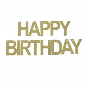 Gold “Happy Birthday “