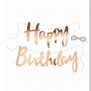Happy Birthday Rose Gold Banner