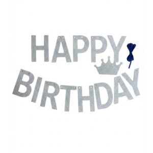 Silver Happy Birthday Banner