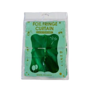 Green Square Foil Curtain