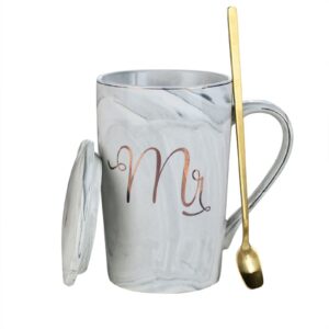 Mr Marble Grey Mug With Spoon