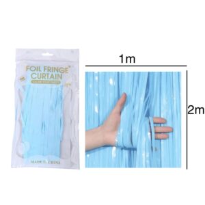 Baby Blue Foil Curtain