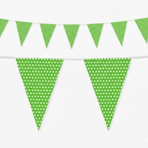 Dotted Green Flags Banner