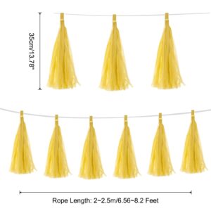 Yellow Tissue Paper Tassel