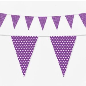 Dotted Purple Flags Banner