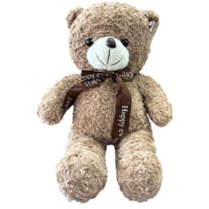Brown Teddy Bear With Bow 50cm