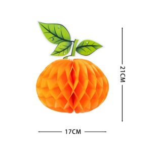 Orange 3D Honeycomb Centerpiece 1pc 20cm