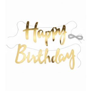 Happy Birthday Gold Banner
