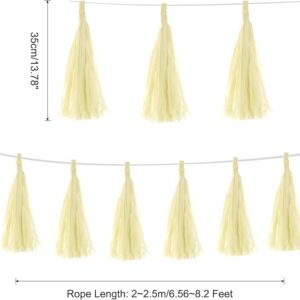 Yellow Pastel Tissue Paper Tassel