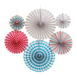 Tissue Paper Hanging Fans Decoration