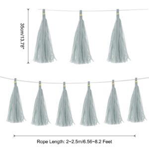 Grey Tissue Paper Tassel