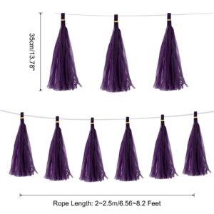 Dark Purple Tissue Paper Tassel