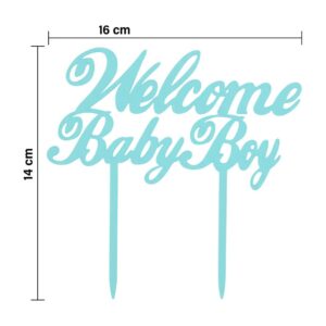 Welcome Baby Boy Cake Topper