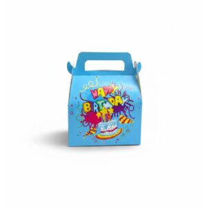 Blue HBD Party Favor Box 6pcs