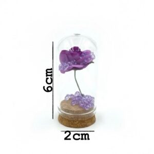 Extra mini wish bottle with  Purple flower