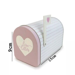 metal mailbox with a heart